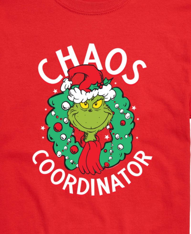 Men's Grinch Chaos Coordinator Graphic Crewneck T-Shirt