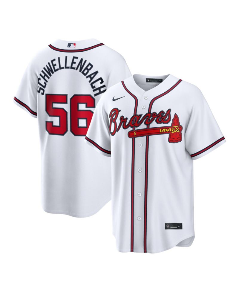 Men's Atlanta Braves Spencer Schwellenbach Replica Relaxed-Fit V-Neck Jersey