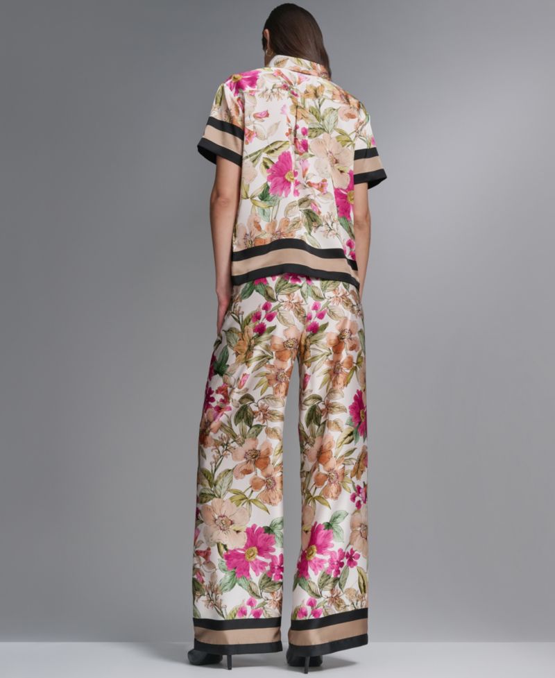 Women's Short-Sleeve Printed Camp Shirt