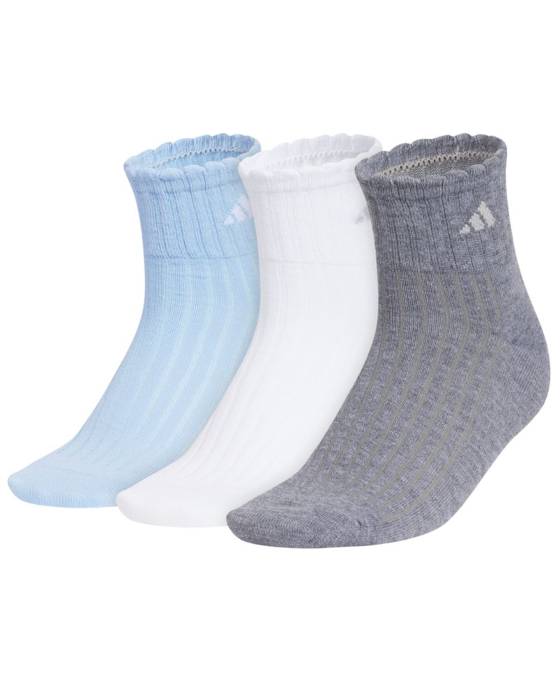 Women's Sport Fashion Quarter Ribbed-Knit Socks, 3-Pack