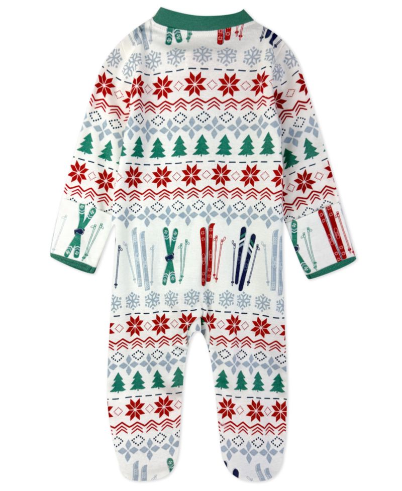 Baby Boys' and Baby Girls' Festive Holiday Print Footed Sleep and Play