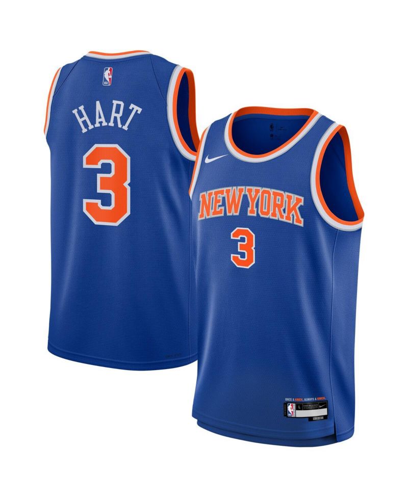 Big Boys and Girls Josh Hart Blue New York Knicks Swingman Jersey - Icon Edition