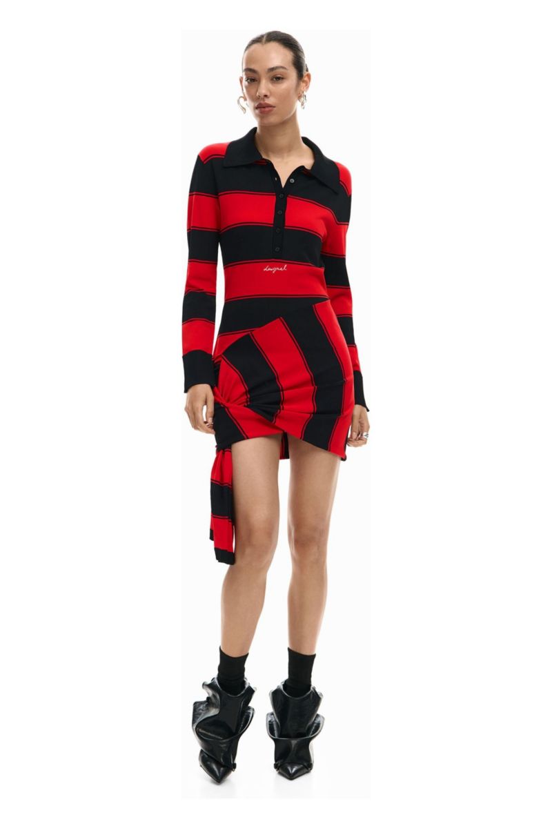 Women's Draped Polo Dress