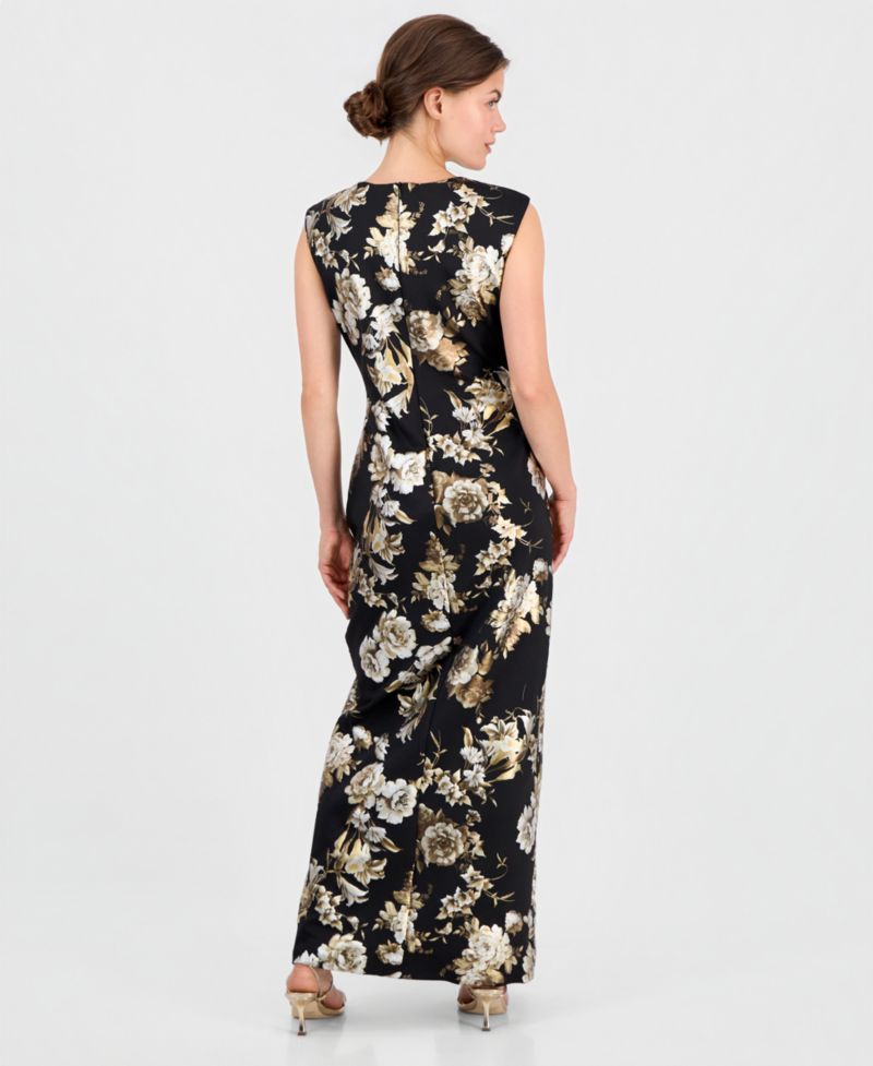 Petite Floral Ruffle Maxi Dress