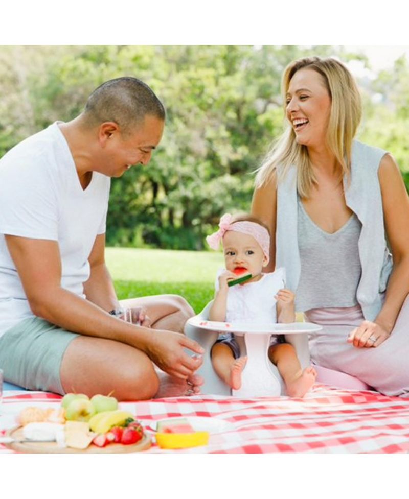 Baby Infant Soft Foam Floor Seat Chair with Eating and Top Tray Attachment