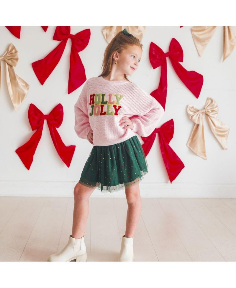 Baby Girls' Christmas Rhinestone A-Line Tutu Skirt
