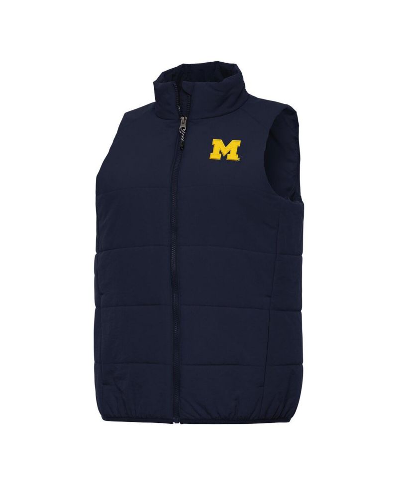 Women's Navy Michigan Wolverines Experience Full-Zip Vest