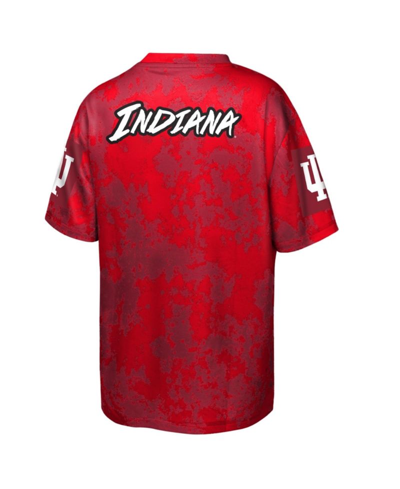 Big Boys and Girls Crimson Indiana Hoosiers Off-Side Sublimated T-Shirt