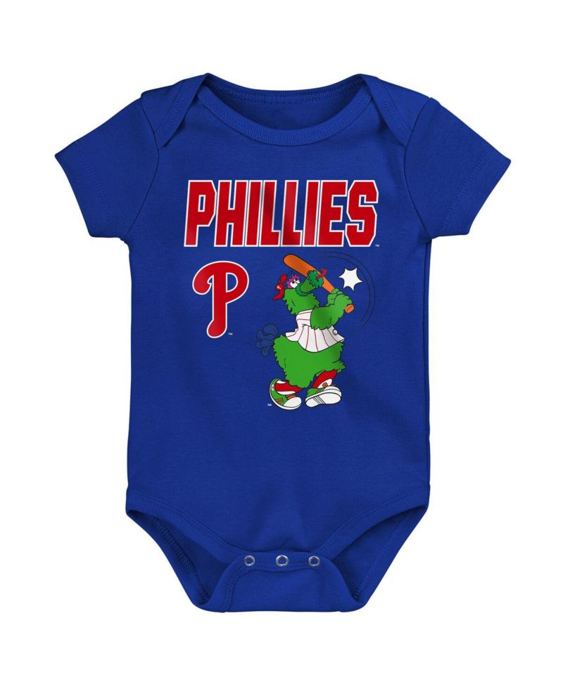 Baby Boys and Girls 3-Piece Philadelphia Phillies Home Plate Creeper Set