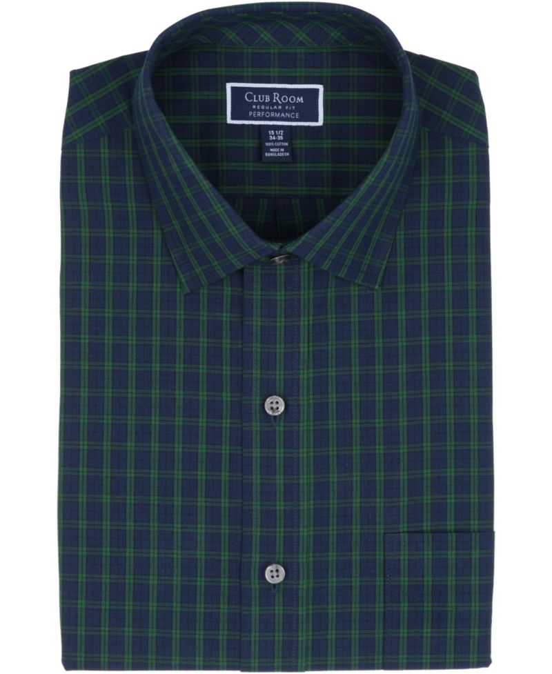 Men's Mini Blackwatch Regular-Fit Dress Shirt