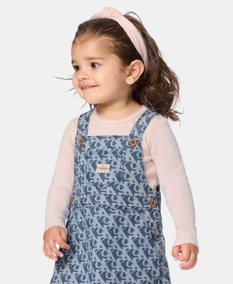 Baby Girls' Long-Sleeve Bodysuit, Jumper and Headband, 2-Piece Set