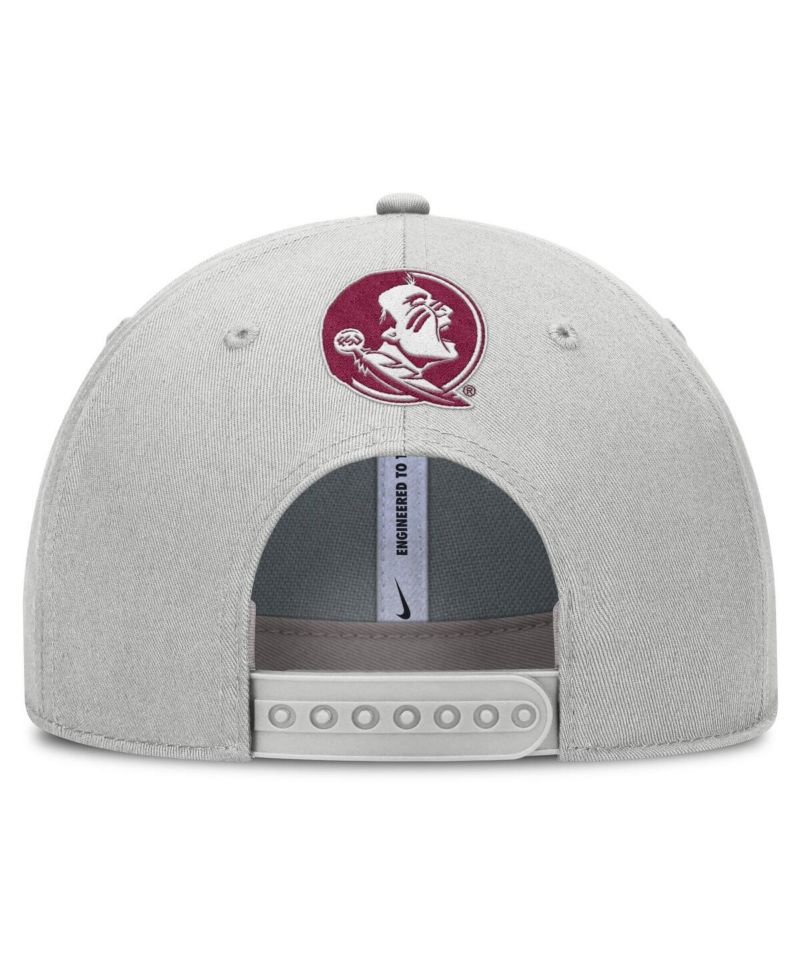 Men's Gray Florida State Seminoles 2025 Sideline Dust Pinched Rise Adjustable Hat