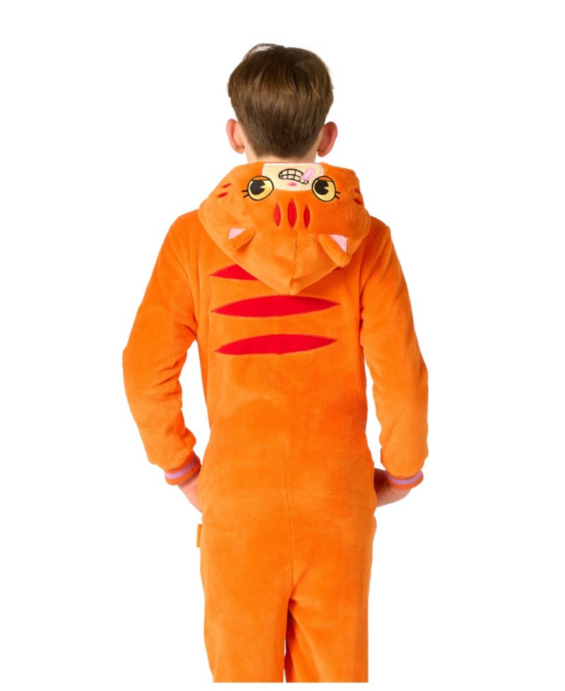 Little and Big Boys Red Cat Onesie
