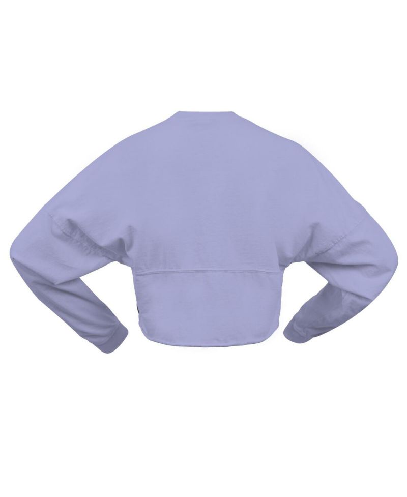 Women's Violet Golden State Valkyries Jumbo Print Oversized Cropped Long-Sleeve T-Shirt