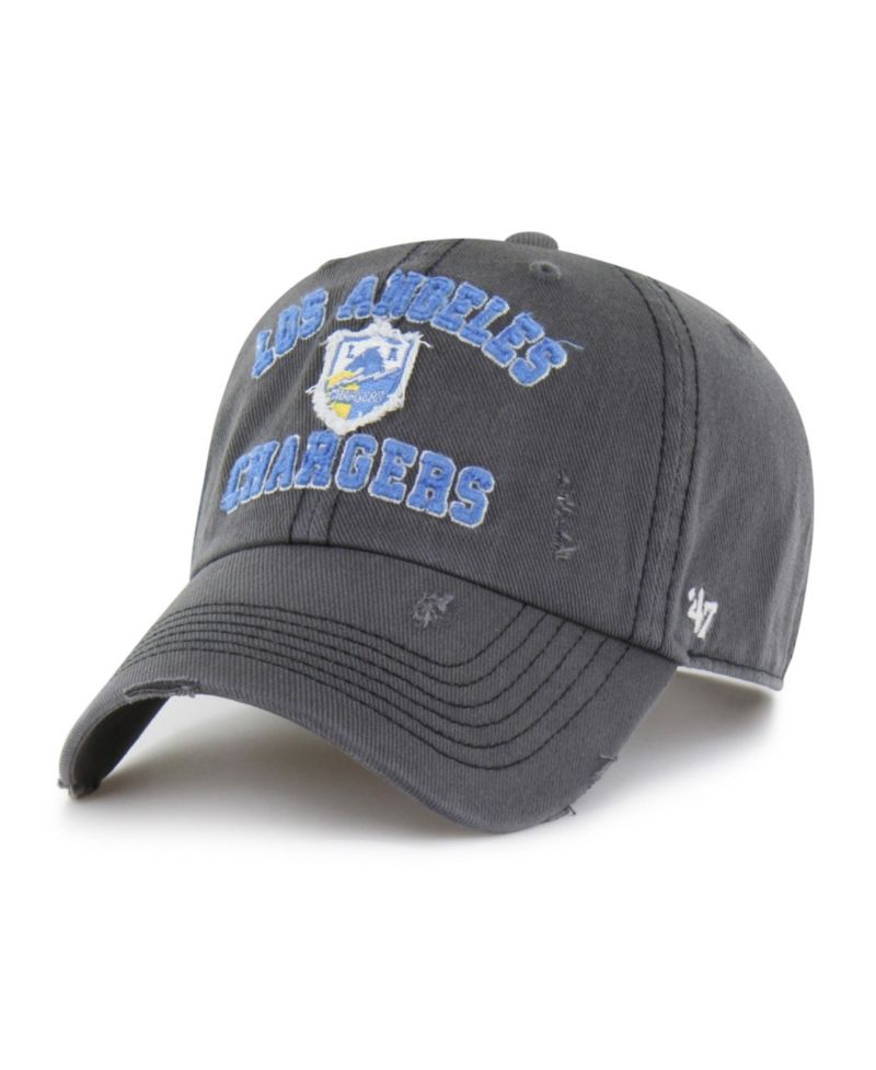 Men's Charcoal Los Angeles Chargers Seymoore Clean Up Adjustable Hat