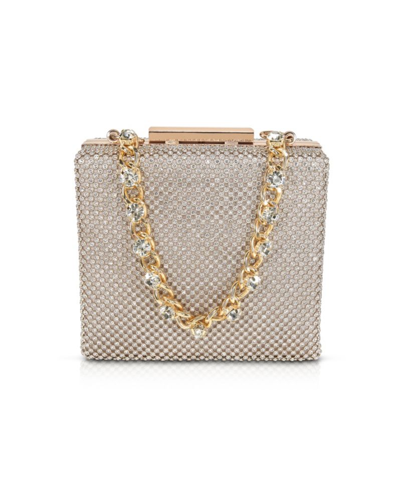 Woman's Billie Crystal Mini Box Clutch