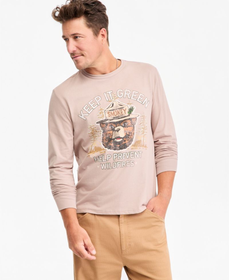 Men's Long-Sleeve Camp Smokey Cotton T-Shirt