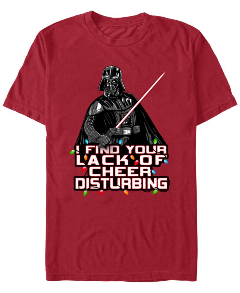 Men's Disturbing Cheer Star Wars Graphic Regular-Fit T-Shirt