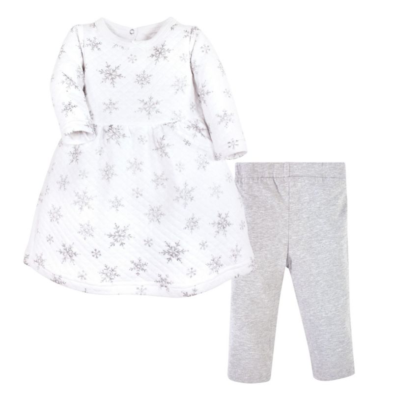 Baby Girls Hudson Quilted Cotton Dress and Leggings