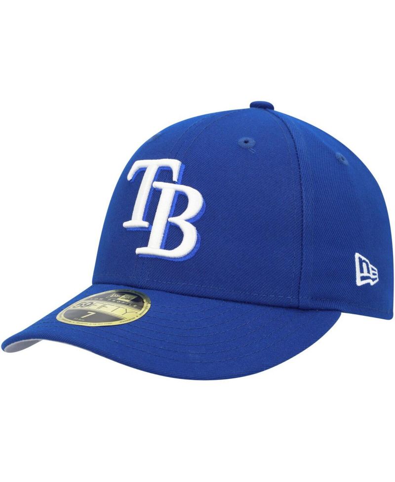 Men's Royal Tampa Bay Rays White Logo Low Profile 59FIFTY Fitted Hat