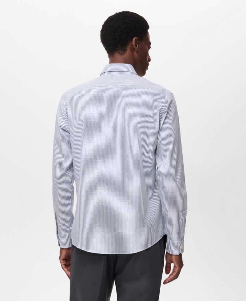 Men's Regular-Fit Striped Cotton Shirt