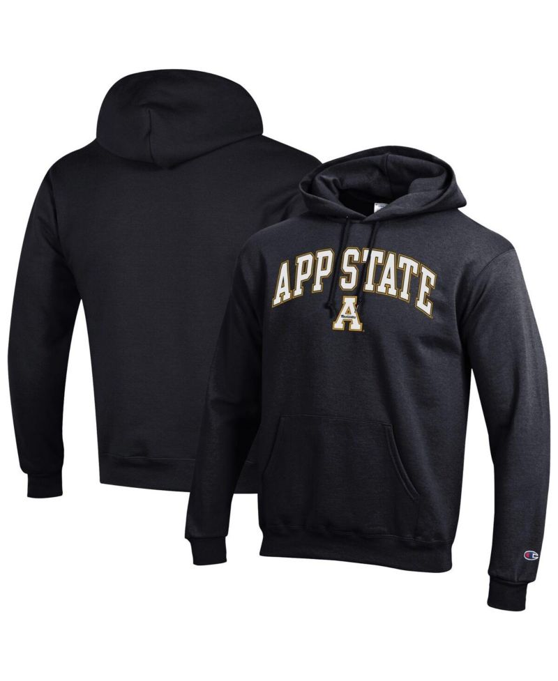 Men's Black Appalachian State Mountaineers Arch Over Logo Pullover Hoodie