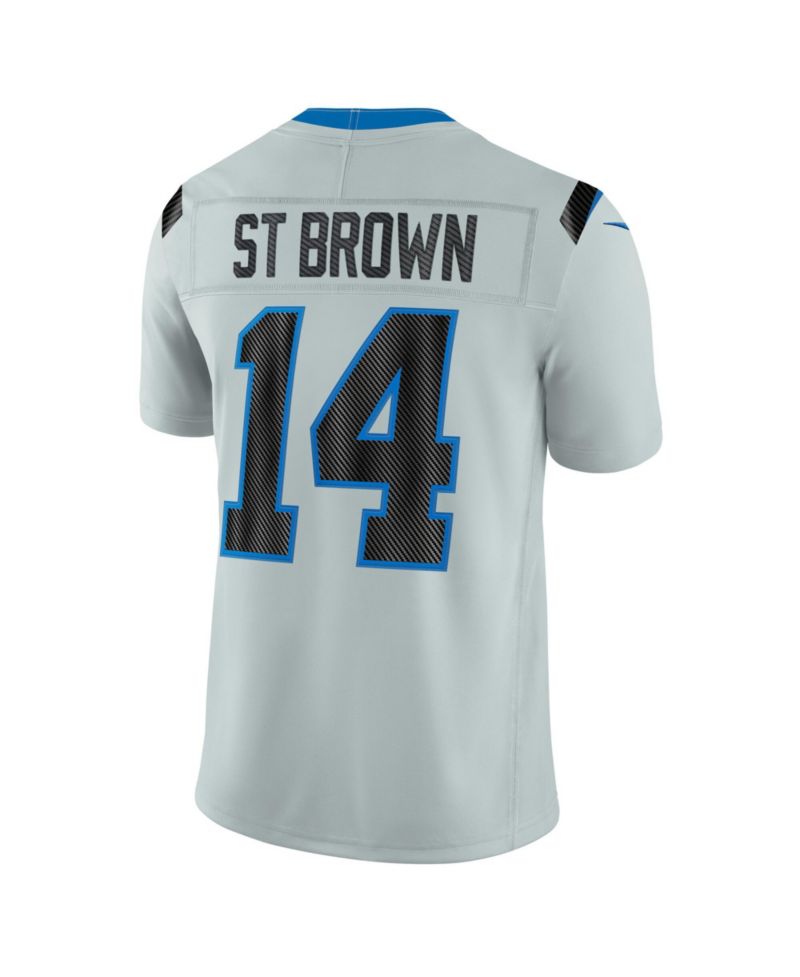 Men's Amon-Ra St. Brown Silver Detroit Lions 2026 Rivalries Collection Vapor F.U.S.E Stitched Limited Jersey