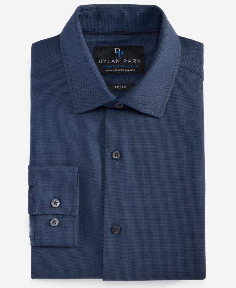 Men's Slim-Fit Performance Four-Way Stretch Dress Shirt