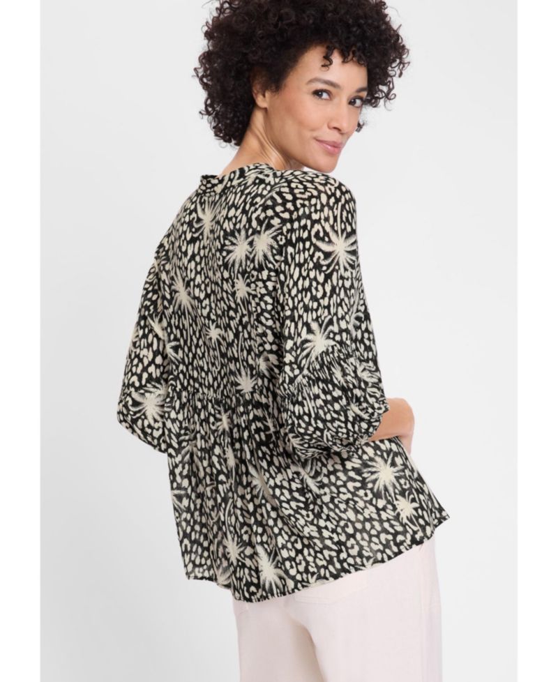 Women's Tropic Mix Print Tunic Blouse
