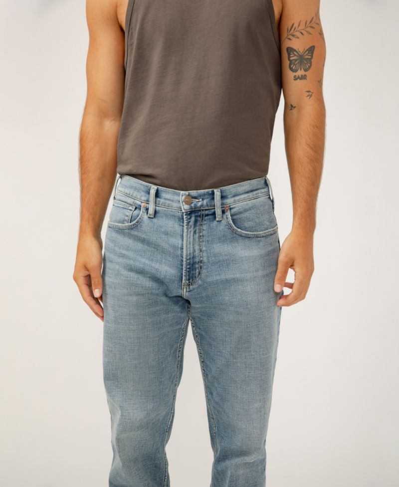 Men's Eddie Classic Athletic Fit Tapered Leg Luxe Heritage Jeans