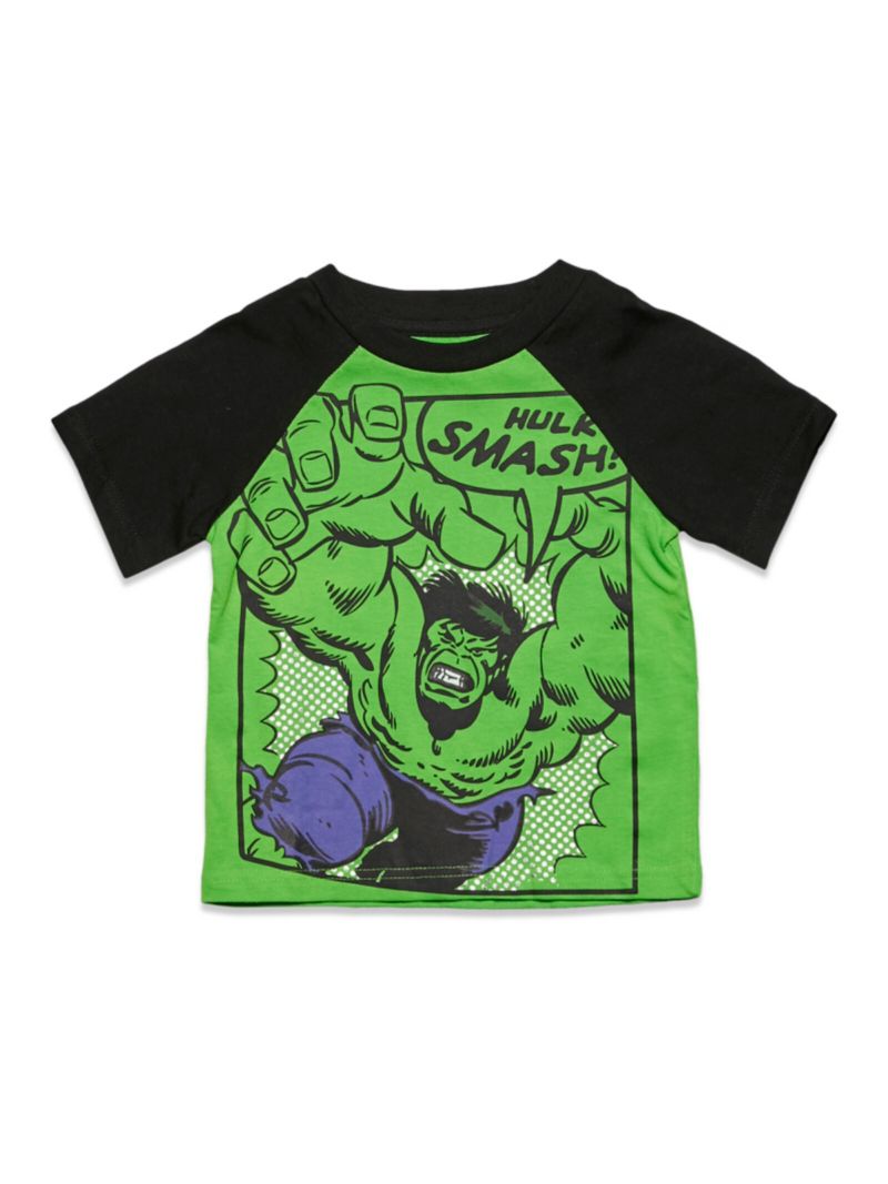 Little Boys Marvel Captain America Black Panther Iron Man Short Sleeve Graphic T-Shirt