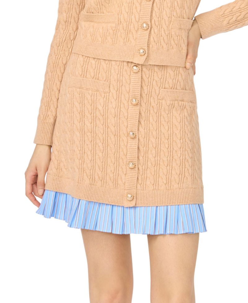 Women's Cable-Knit A-Line Mini Skirt