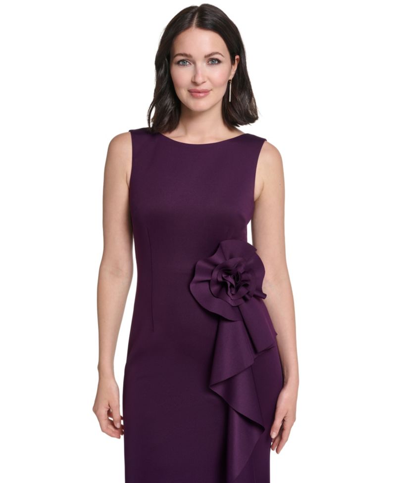 Women's Sleeveless Cascade Ruffle Dress