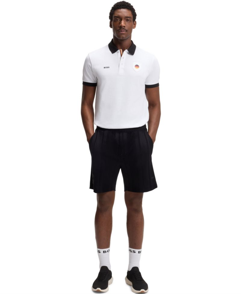 Men's Paddy Germany Country Flag Trim Polo Shirt