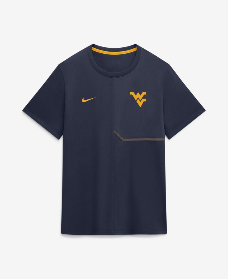 Men's West Virginia Sideline Coach Mesh Paneling T-Shirt