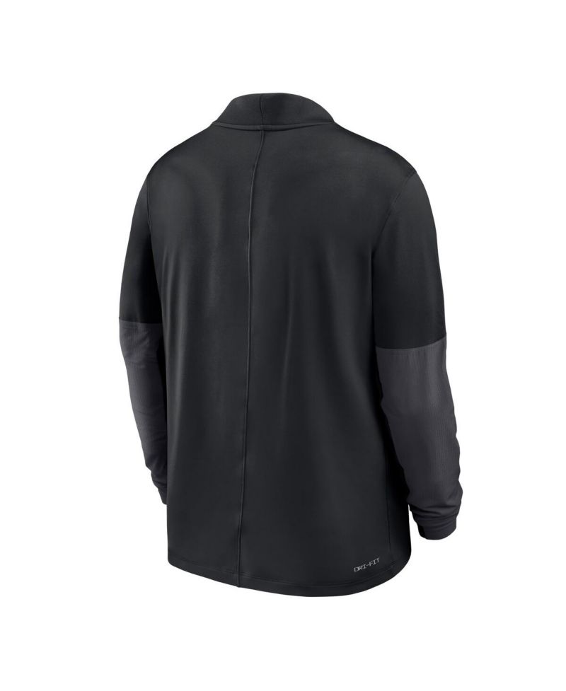 Men's Black Oklahoma State Cowboys Dri-FIT Half-Zip Pullover Sweatshirt