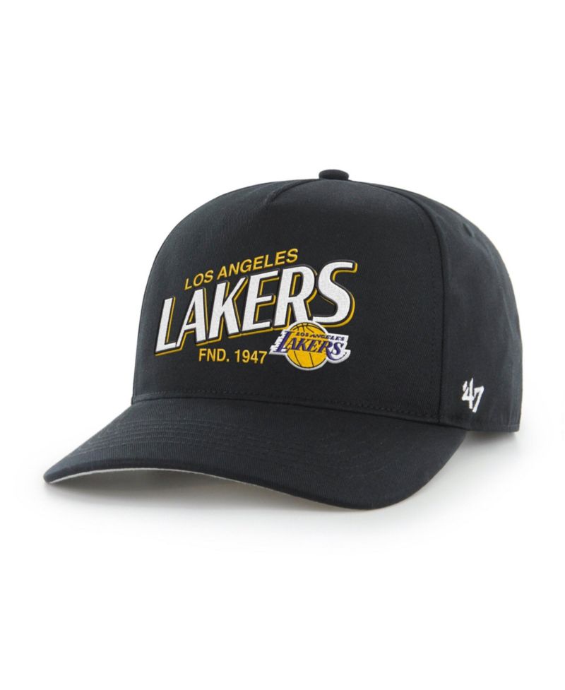 Men's '47 Black Los Angeles Lakers Fast Break Chase Hitch Adjustable Hat