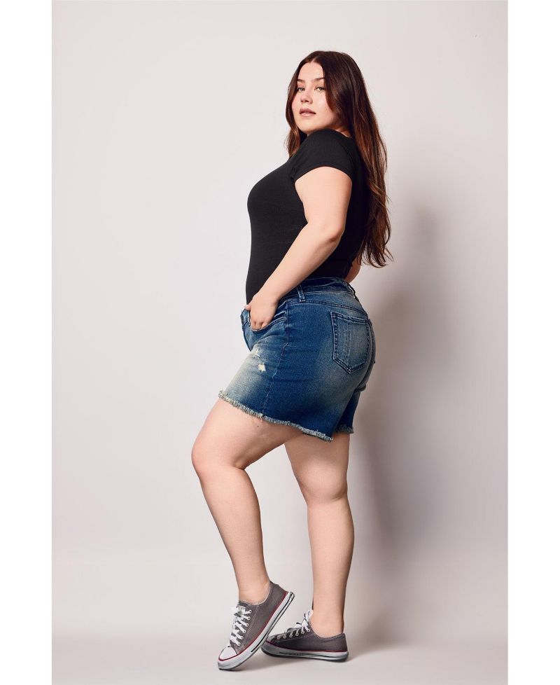 Plus Size Denim Shorts