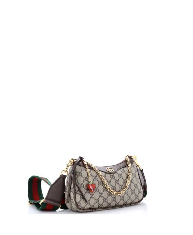 Small Ophidia Charm Shoulder Bag GG Coated Canvas