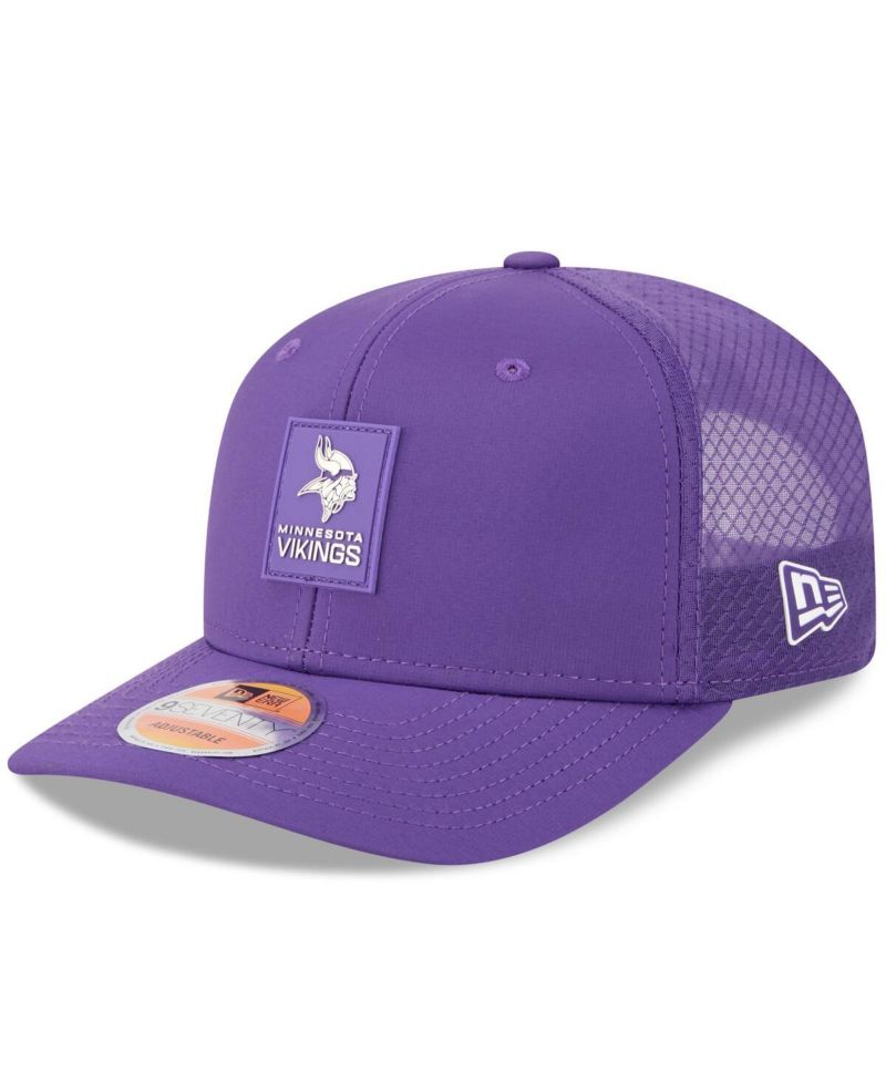Men's Purple Minnesota Vikings 2025 Sideline 9SEVENTY Trucker Adjustable Hat