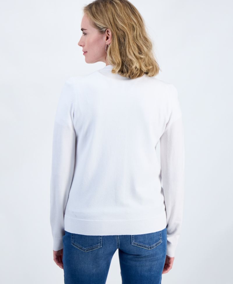 Petite Crewneck Cardigan
