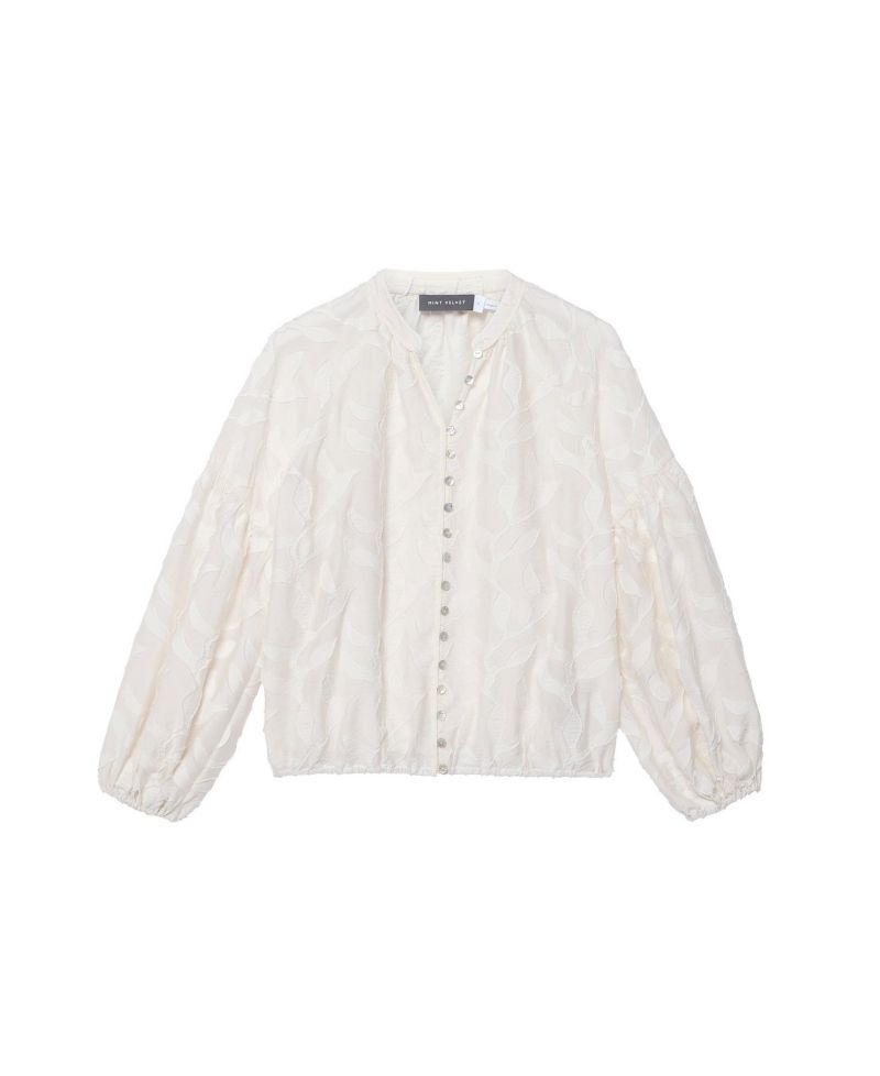 Women's Floral Jacquard Blouse