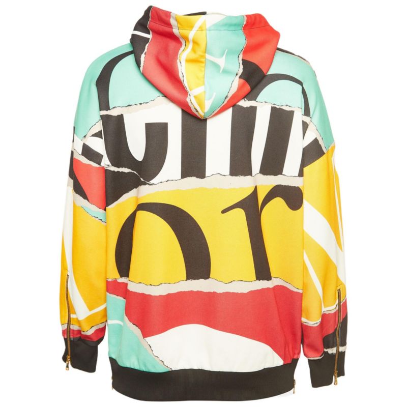 Women's Multicolor Printed Jersey Oversized Hoodie