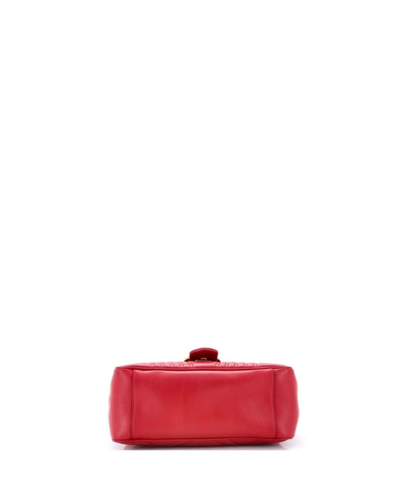 Small GG Marmont Top Handle Flap Bag Matelasse Leather