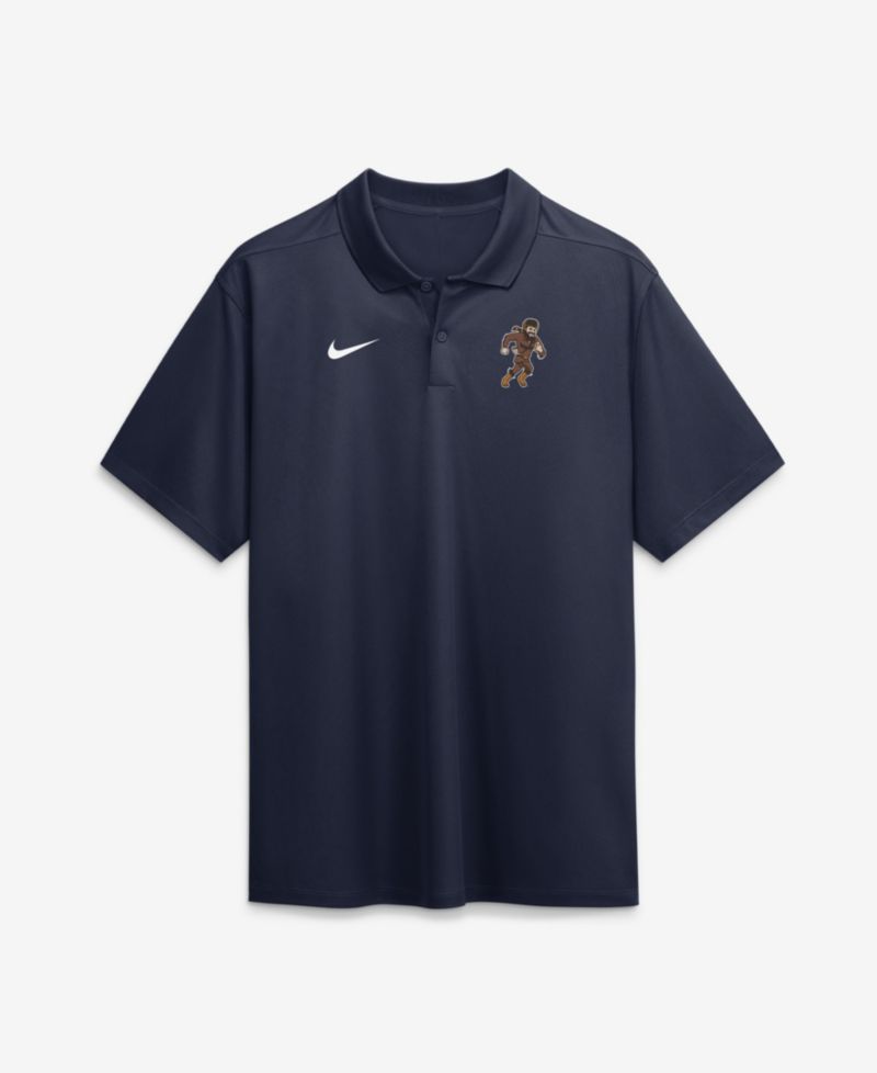 Men's Navy West Virginia Mountaineers Rushing Mascot Dri-FIT Victory Polo
