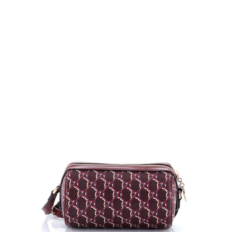 Mini Cylindrical Shoulder Bag GG Shadow Coated Canvas