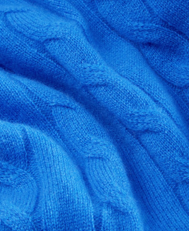Petite Cable-Knit Crewneck 100% Cashmere Sweater