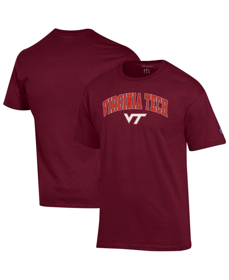 Men's Maroon Virginia Tech Hokies Arched Logo T-Shirt