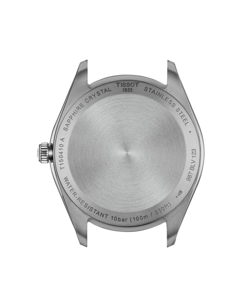 Men's Black Leather Bracelet Watch, 40mm