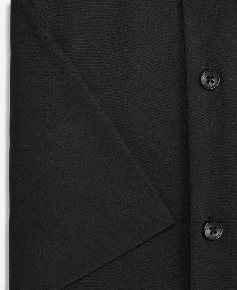 Men's Slim-Fit Four-Way Stretch Solid Short-Sleeve Dress Shirt